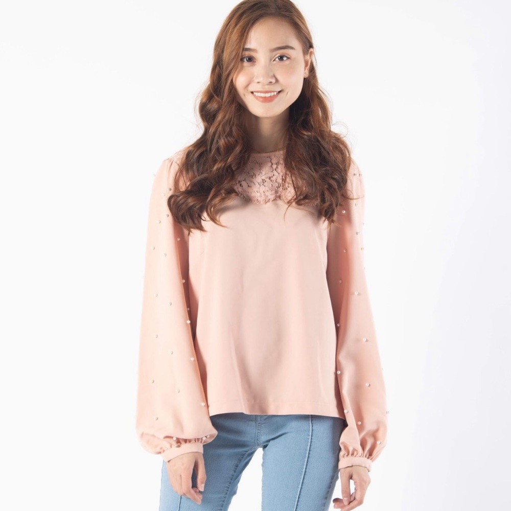 Blush With Pearls Top